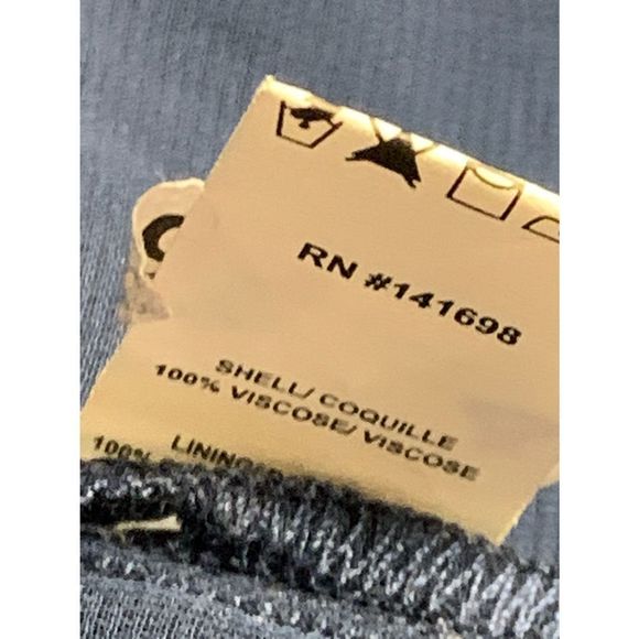 NWT Ramy Brook Simona navy blue ruffle smocked dress sheath women’s small - Picture 11 of 11